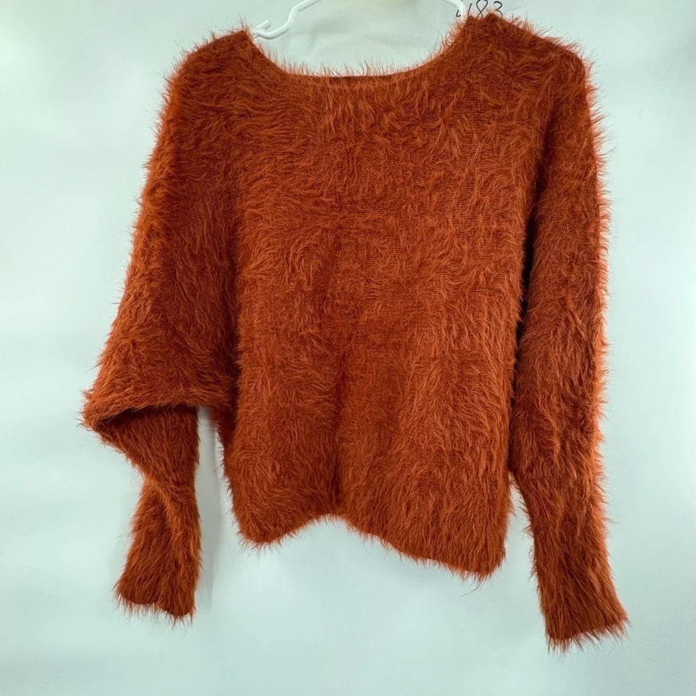 If it were me brown fuzzy sweater size XS